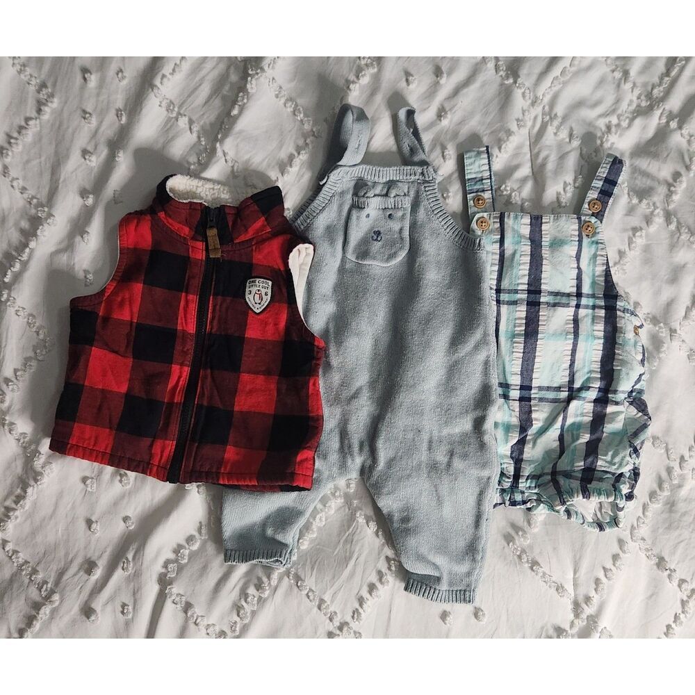 Baby Boy Clothing Bundle – Size 0–3 Months (Janie & Jack + Carter’s)